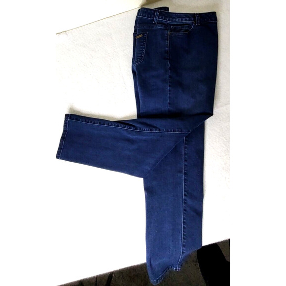 Michael Kors Boyfriend Jeans Women's Size 10 Short Dark Wash Blue Denim - Picture 2 of 7